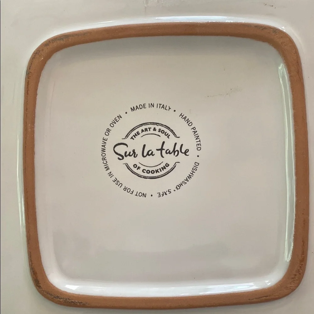 Set of 2 Sur La Table Rooster Square Plate